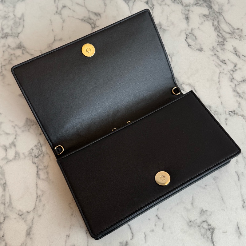 Dior黑藤格紋dior吊飾三合一woc-9