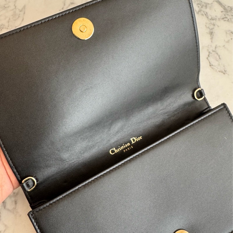 Dior黑藤格紋dior吊飾三合一woc-12