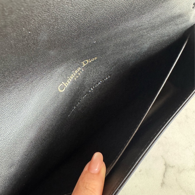 Dior黑藤格紋dior吊飾三合一woc-18