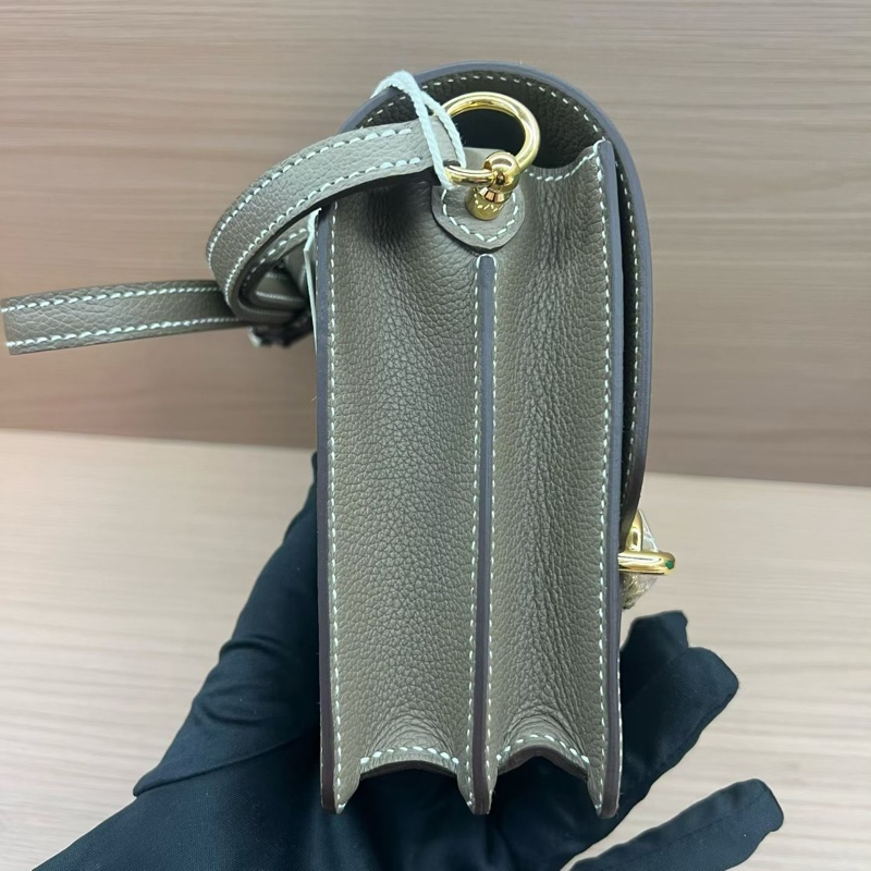 Hermès 爱马仕 小方包 大象灰牛皮 几乎全新-2