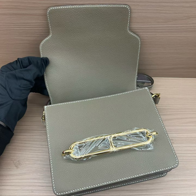 Hermès 爱马仕 小方包 大象灰牛皮 几乎全新-10