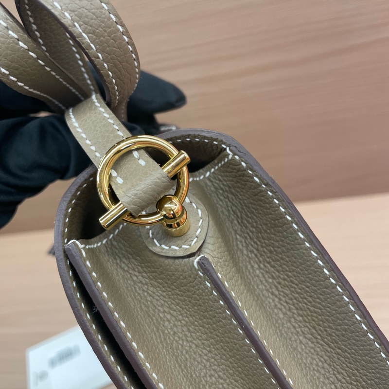 Hermès 爱马仕 小方包 大象灰牛皮 几乎全新-11