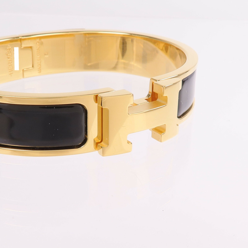 HERMES 金屬/琺瑯Clic H手鐲-4