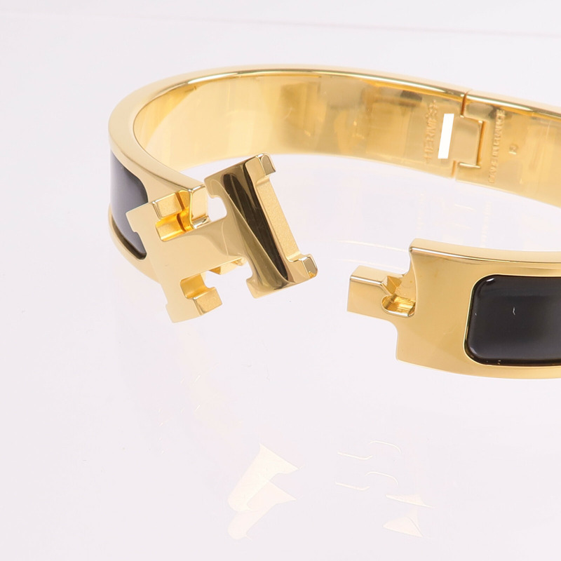 HERMES 金屬/琺瑯Clic H手鐲-5