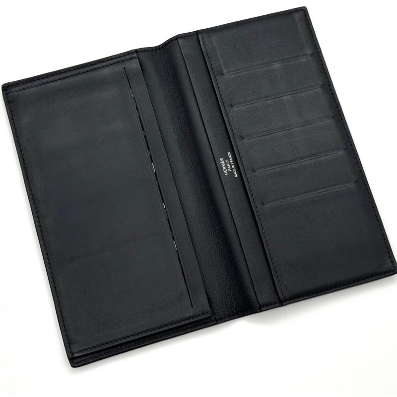 Hermès Citizen Twill 愛馬仕長款黑色皮夾-2