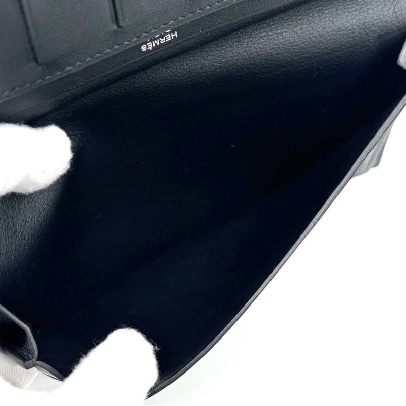 Hermès Citizen Twill 愛馬仕長款黑色皮夾-5