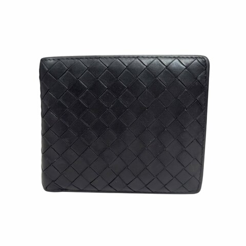 BOTTEGA VENETA 織皮 短銀包