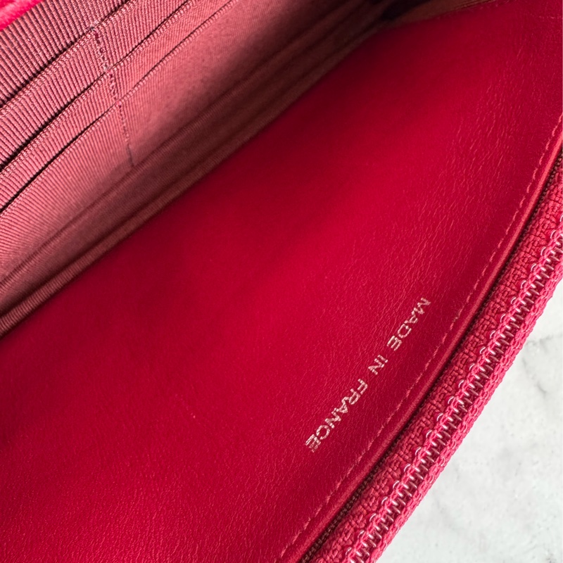 Chanel紅色漆皮復古銀釦2.55 woc-16