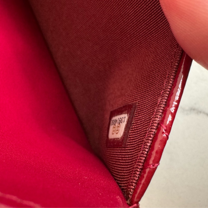 Chanel紅色漆皮復古銀釦2.55 woc-19