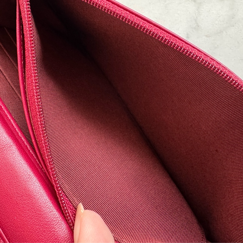 Chanel紅色漆皮復古銀釦2.55 woc-21