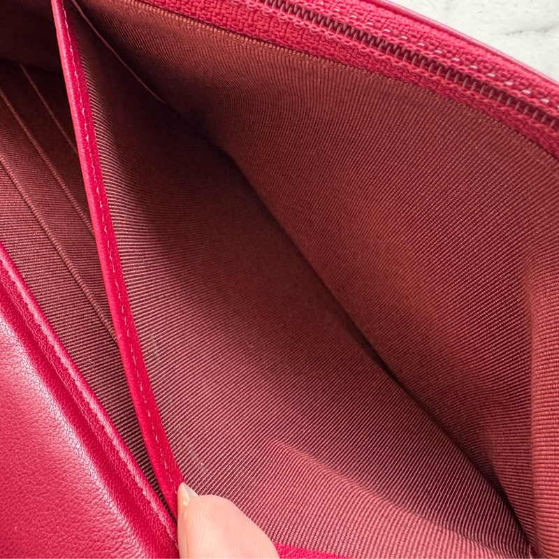 Chanel紅色漆皮復古銀釦2.55 woc-23