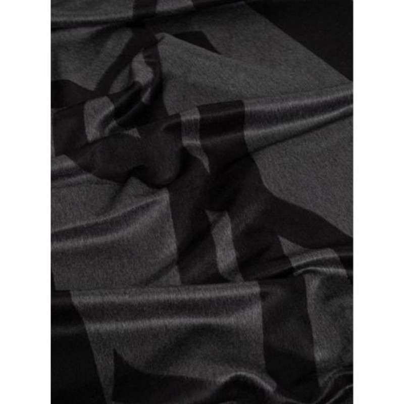 Saint Laurent YSL 聖羅蘭 Logo 印花YSL 經典桑蠶絲圍巾-4