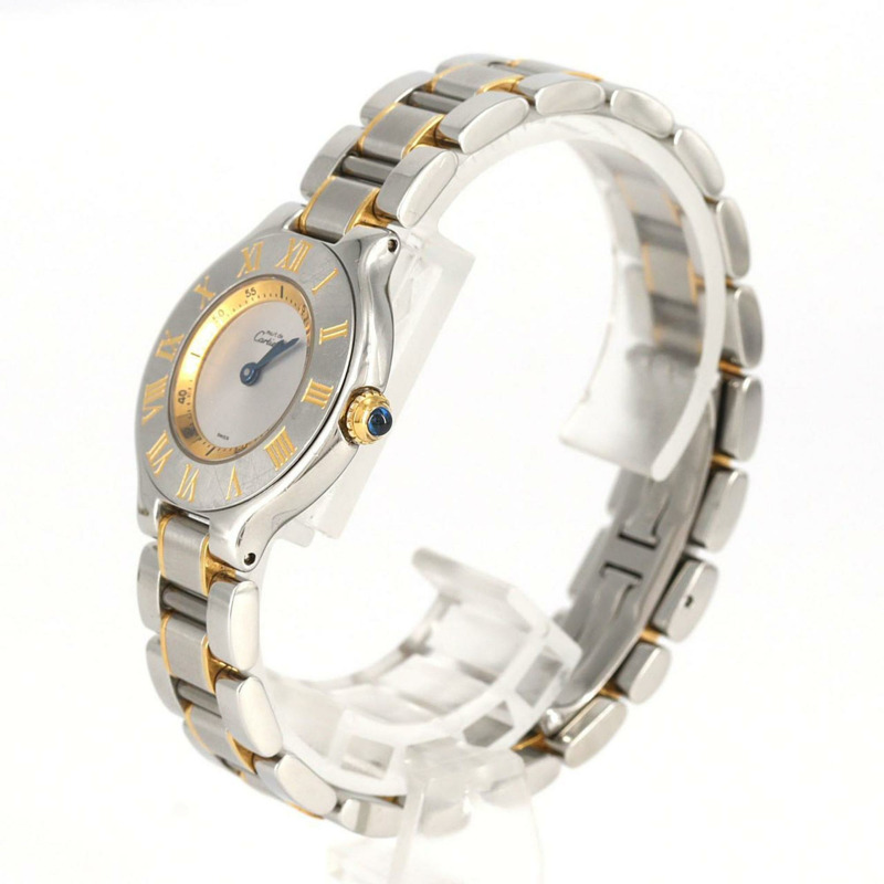 卡地亞 Must 21SM 雙色 W10073R6 SSxYG 石英錶-1