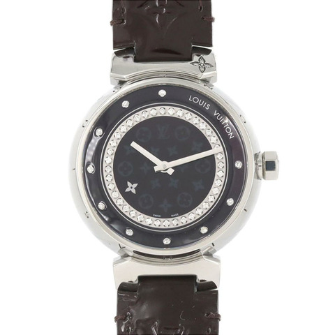 路易威登 Tambour Disc Amarante 10P Circle D Q1319 不鏽鋼石英錶