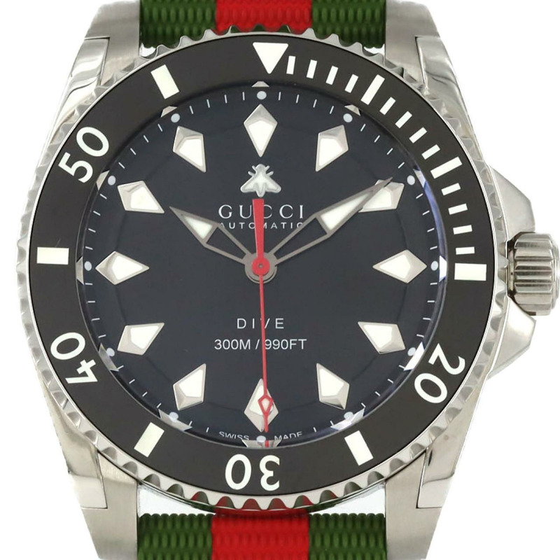 Gucci Dive YA136349 不鏽鋼自動腕錶-0