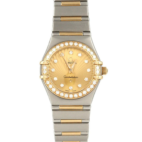 歐米茄星座系列迷你160週年雙色D 12P腕錶 111.25.23.60.58.001 不鏽鋼黃金石英錶