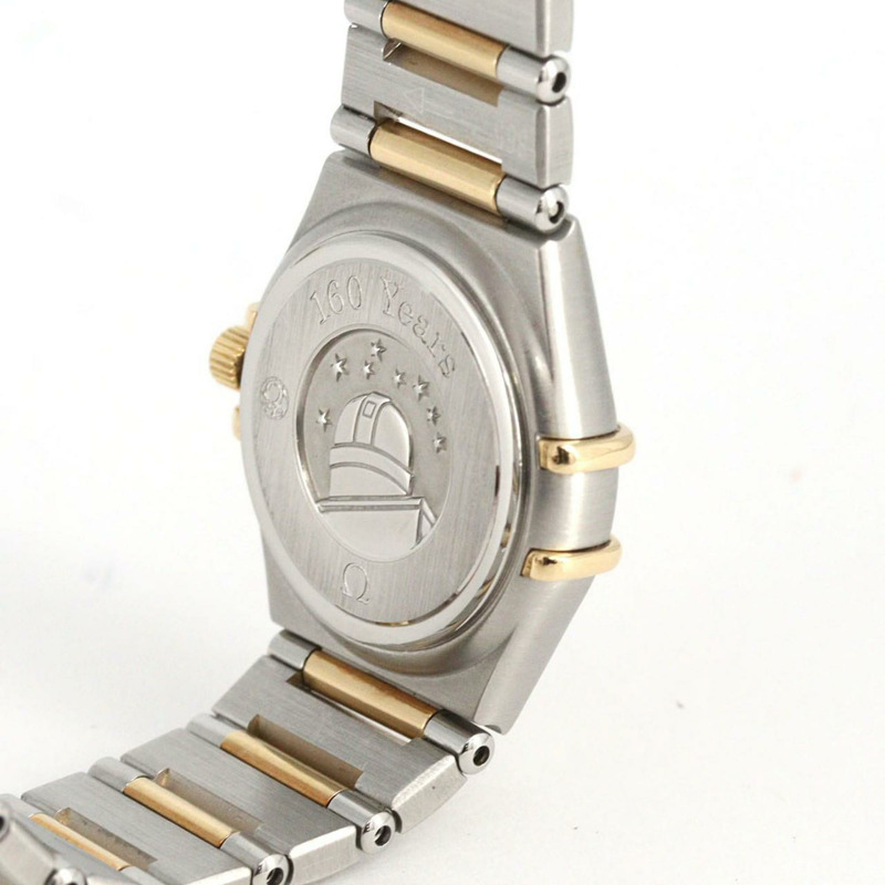 歐米茄星座系列迷你160週年雙色D 12P腕錶 111.25.23.60.58.001 不鏽鋼黃金石英錶-4