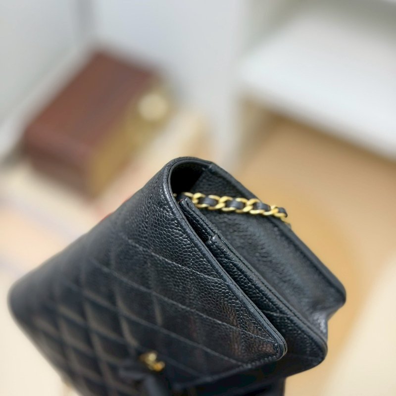 🏷Chanel.Coco Woc 荔枝牛黑金 芯片款-9