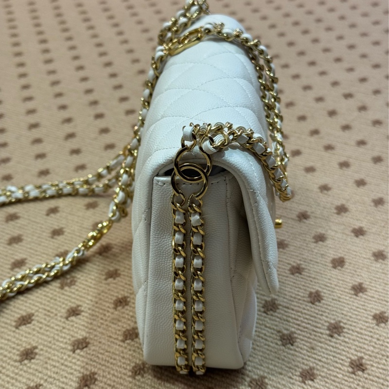 Chanel 白色 牛皮 Classic Flap 20cm-5