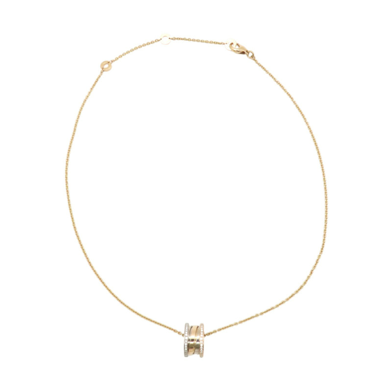 18K玫瑰金/白金 鑽石 B-zero1 項鍊【BVLGARI 寶格麗】 355062-1