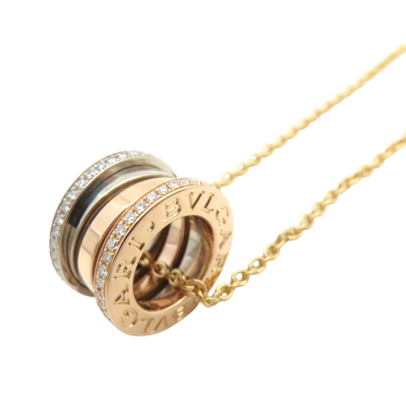 18K玫瑰金/白金 鑽石 B-zero1 項鍊【BVLGARI 寶格麗】 355062-3