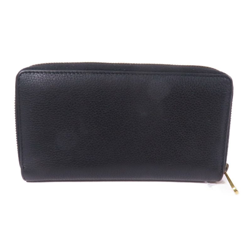 GUCCI 牛皮皮革Zipper Long Round Wallet金扣長錢包-1