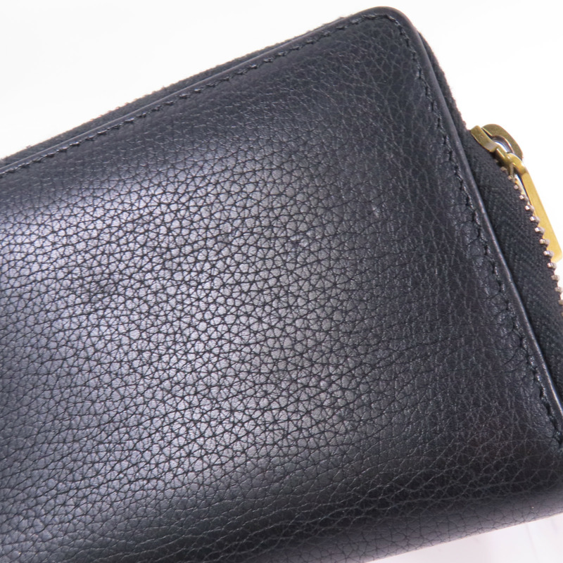 GUCCI 牛皮皮革Zipper Long Round Wallet金扣長錢包-11