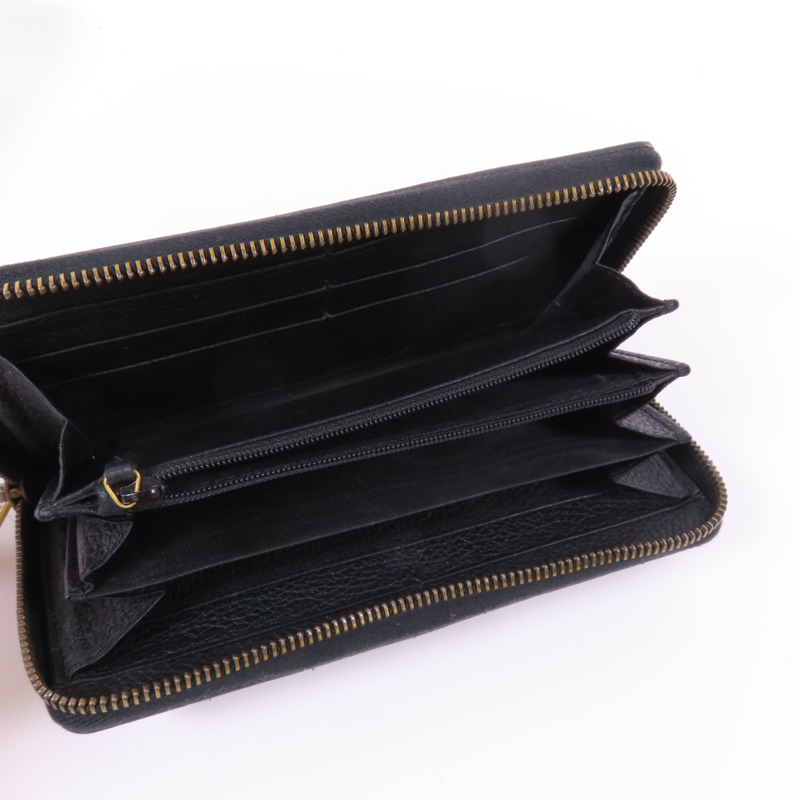 GUCCI 牛皮皮革Zipper Long Round Wallet金扣長錢包-13