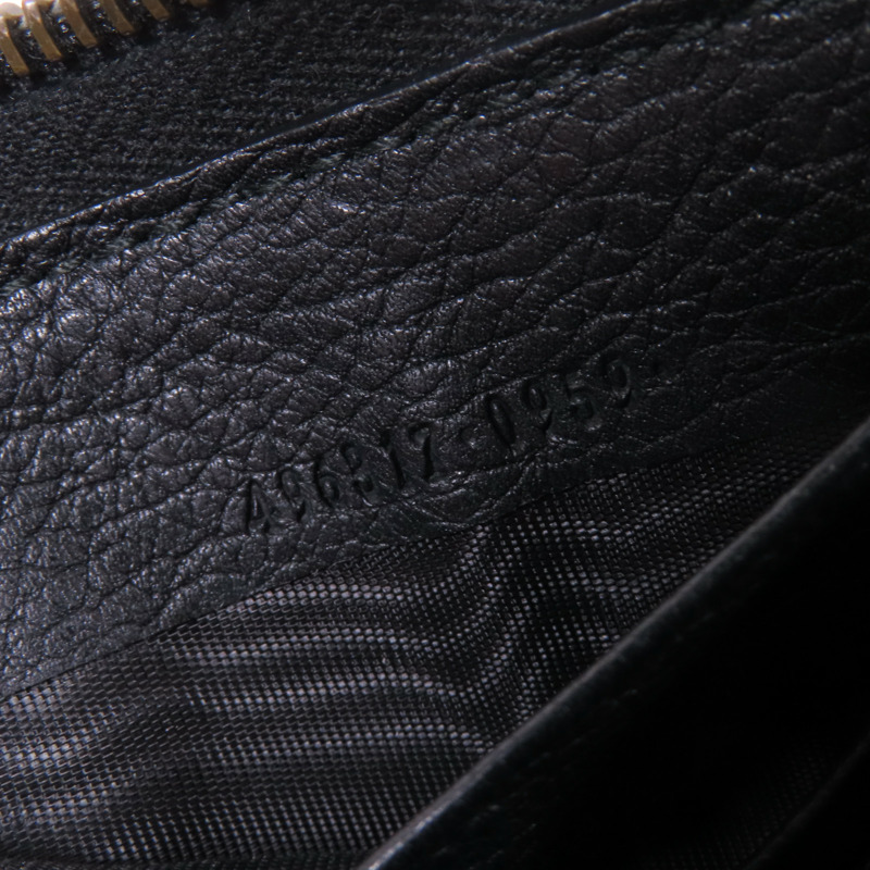 GUCCI 牛皮皮革Zipper Long Round Wallet金扣長錢包-15