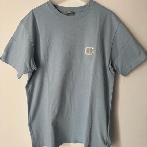 Dior天空藍CD logo短袖T恤
