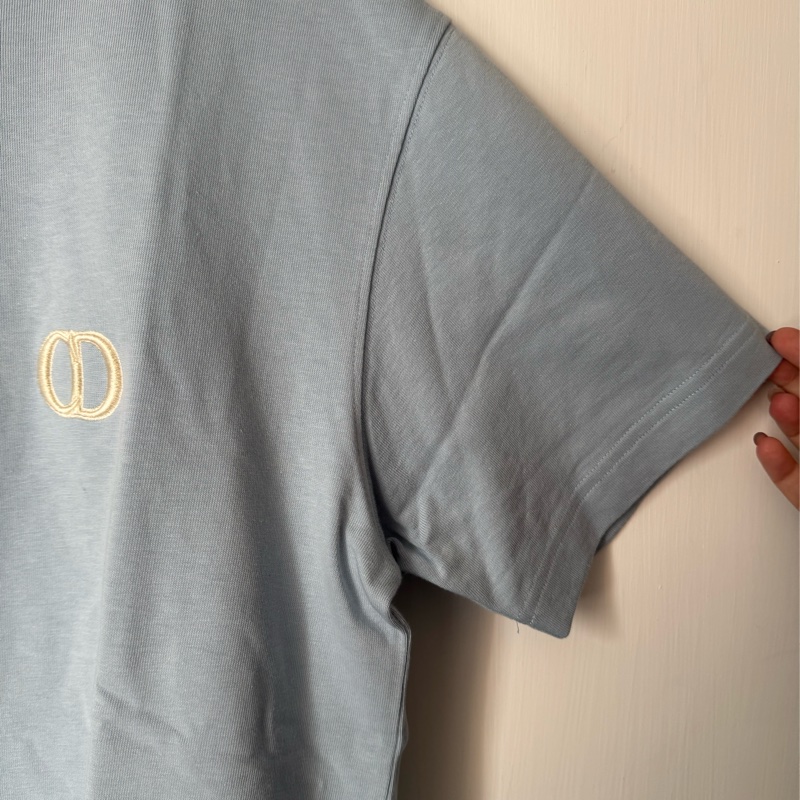 Dior天空藍CD logo短袖T恤-4