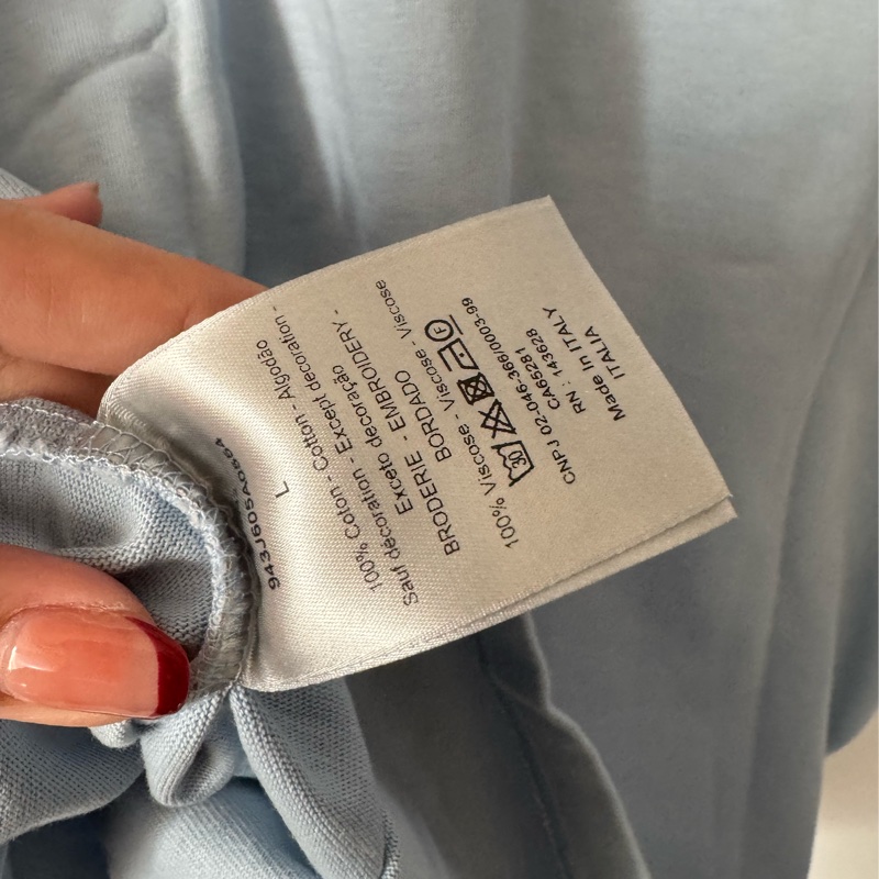 Dior天空藍CD logo短袖T恤-10