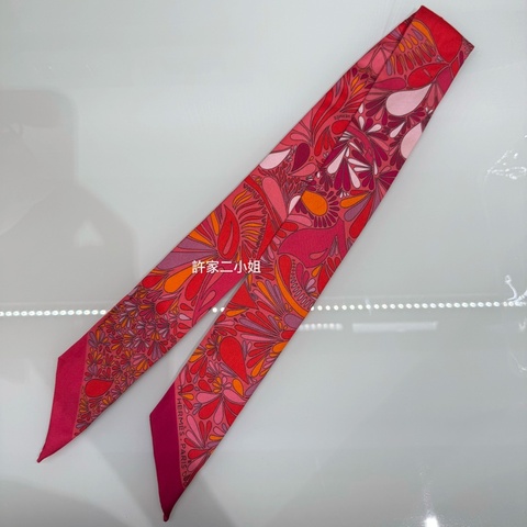 Hermes 97新 閒置 幾何花卉Twilly