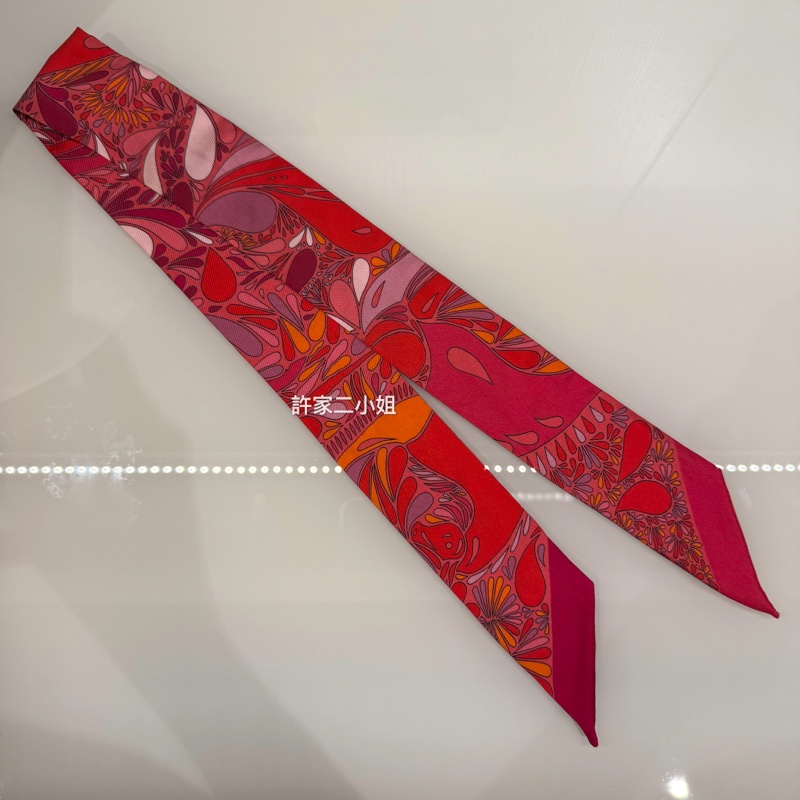 Hermes 97新 閒置 幾何花卉Twilly-1
