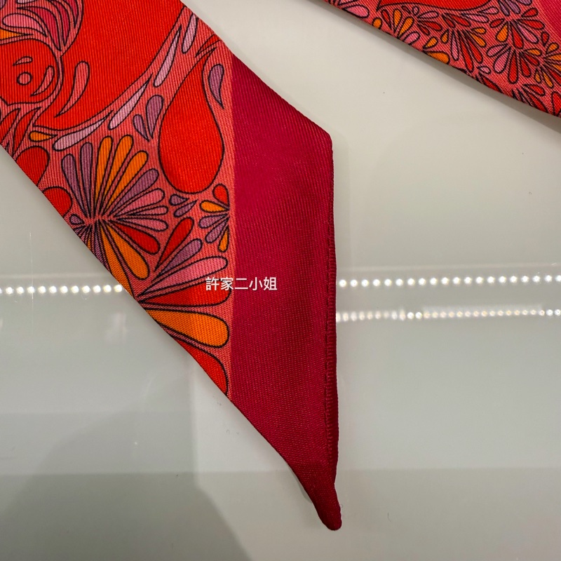 Hermes 97新 閒置 幾何花卉Twilly-2