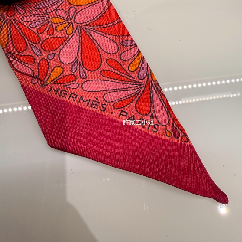 Hermes 97新 閒置 幾何花卉Twilly-8