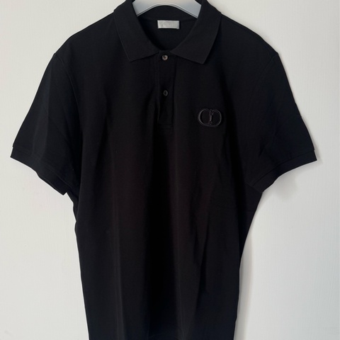 Dior黑色CD logo polo衫