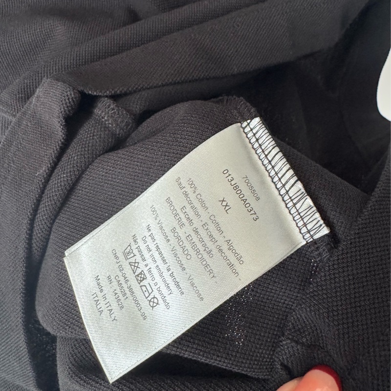 Dior黑色CD logo polo衫-9