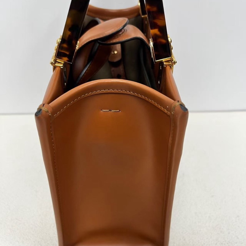 Fendi Sunshine手提斜背包 小號 焦糖色 牛皮 25*22*11 98新配件塵袋-3