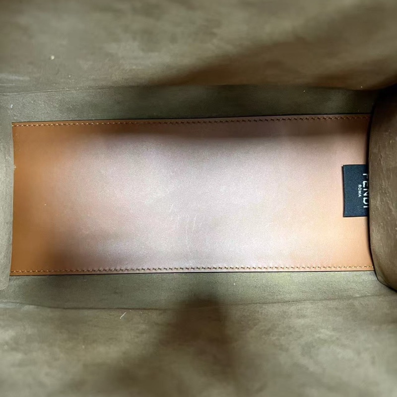 Fendi Sunshine手提斜背包 小號 焦糖色 牛皮 25*22*11 98新配件塵袋-6