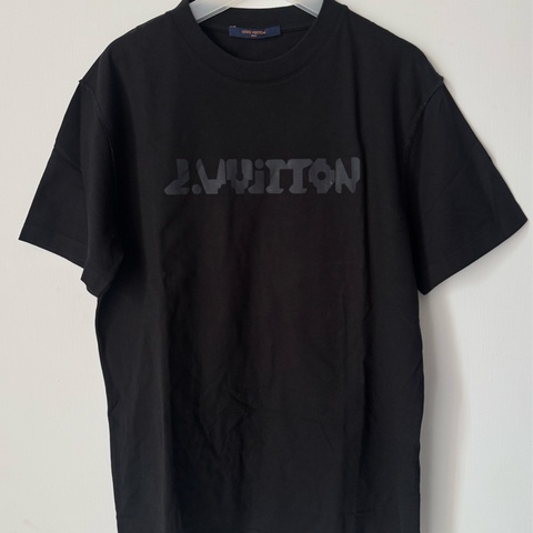 LV黑色前字母短袖T恤