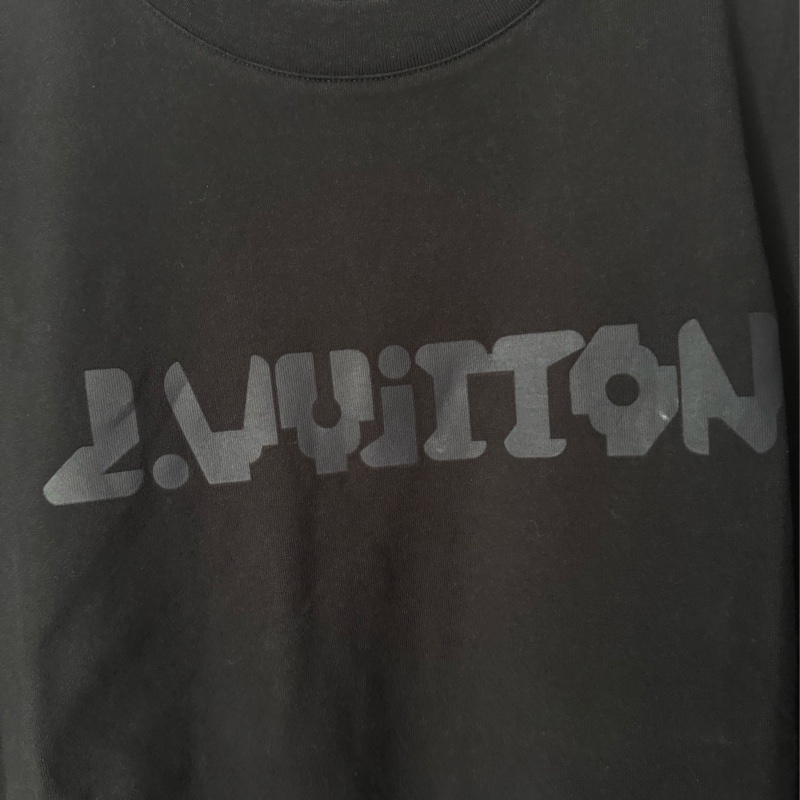 LV黑色前字母短袖T恤-3