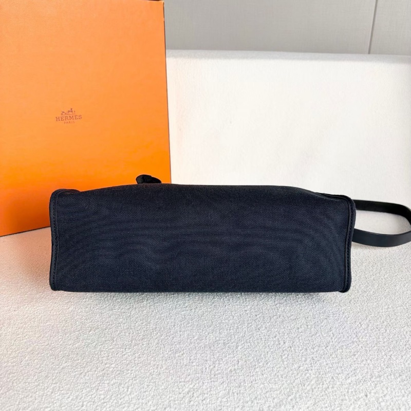 Hermes Herbag31 黑銀 帆布拼皮31*24*9 98新鑰匙*2 鎖塵袋-5