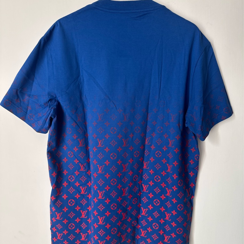 LV 藍/紅漸層logo短袖T恤-11