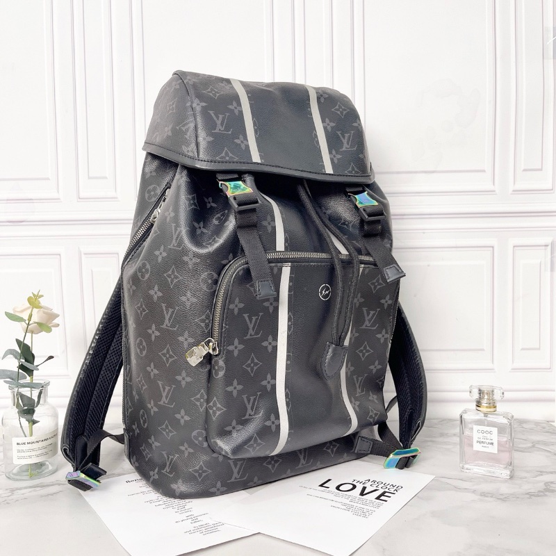 LV Fragment 藤原浩閃電後背包30×16×45 98新配件塵袋-4