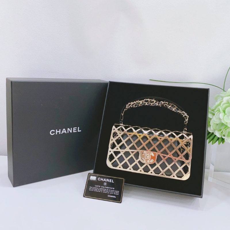 Chanel限定秀款鏤空金屬 mini cf晚宴包鏈條肩背包18×10×6 98新配件盒子保卡 塵袋-1