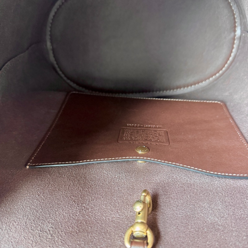 Coach BLEECKER水桶包 楓葉紅色 台灣購證-6