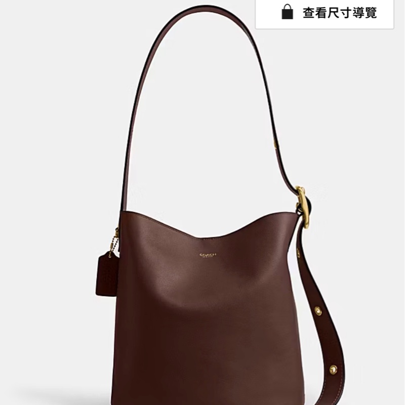 Coach BLEECKER水桶包 楓葉紅色 台灣購證-13