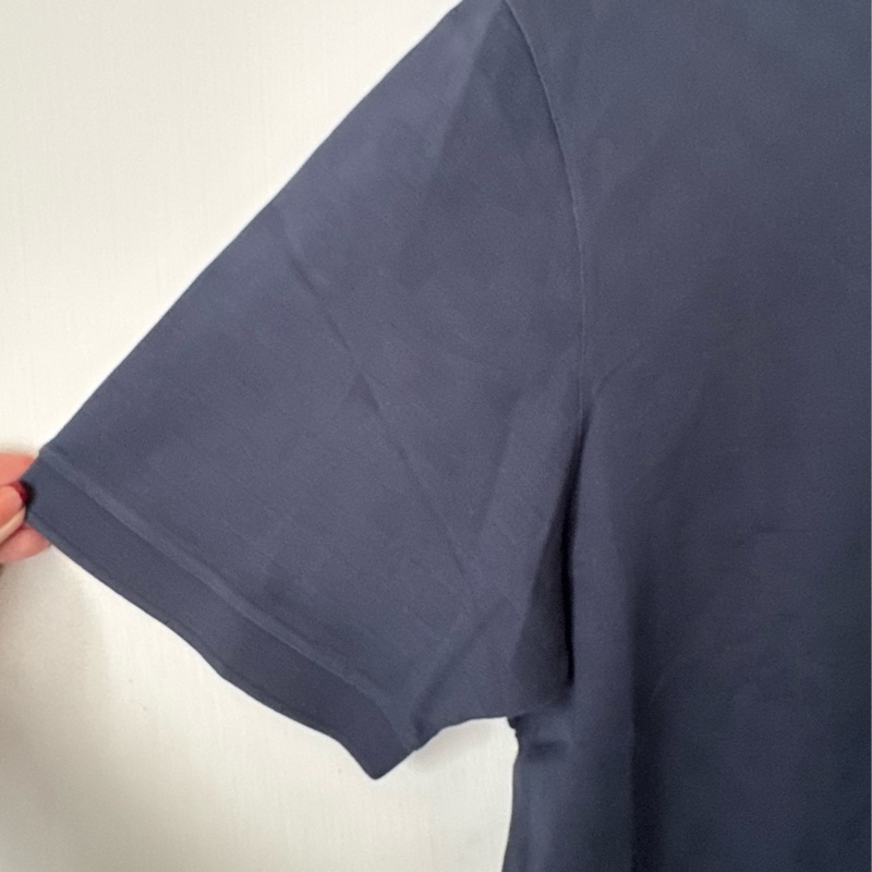 LV深藍格子前口袋polo衫-4