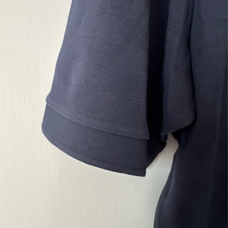 LV深藍格子前口袋polo衫-7